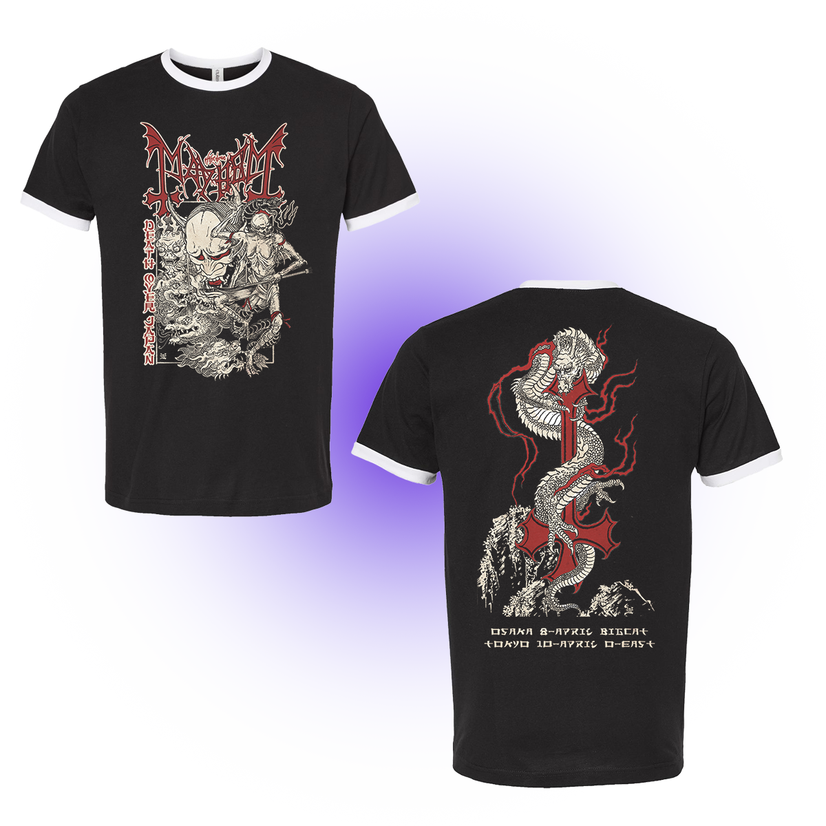 Death Over Japan Ringer T-Shirt (Black)
