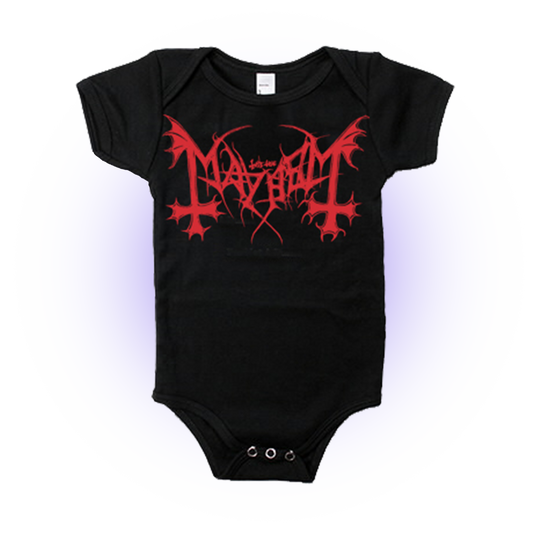 Red Logo Onesie (Black)