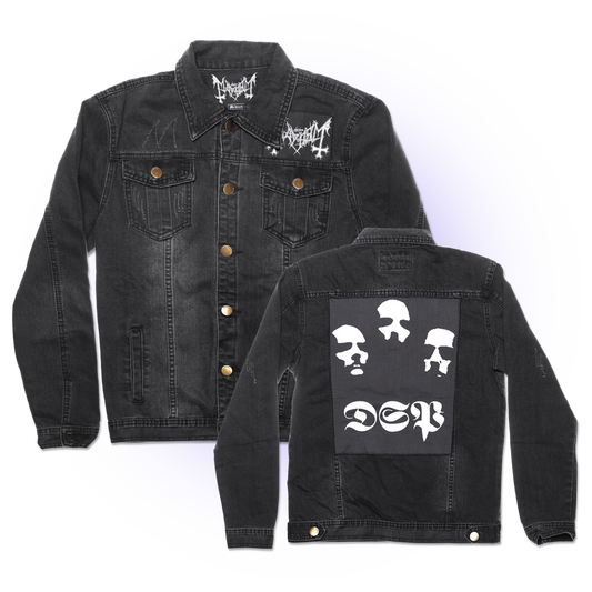 DSP Distressed Denim Jacket (Black)