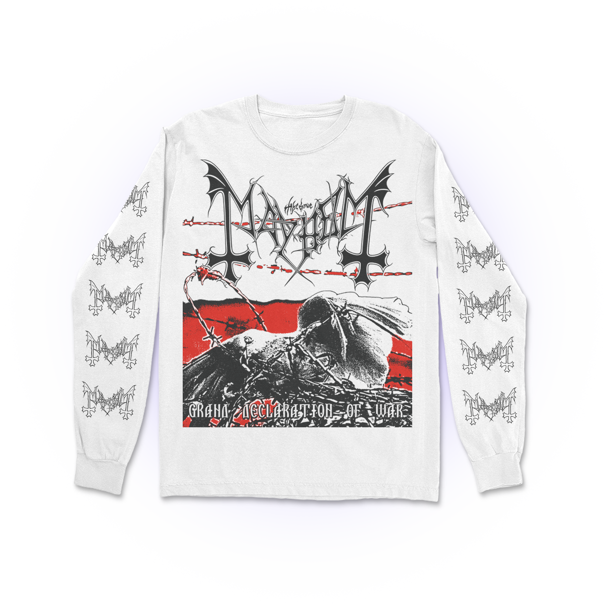 Grand Declaration of War Long Sleeve (White) – Mayhem Store US