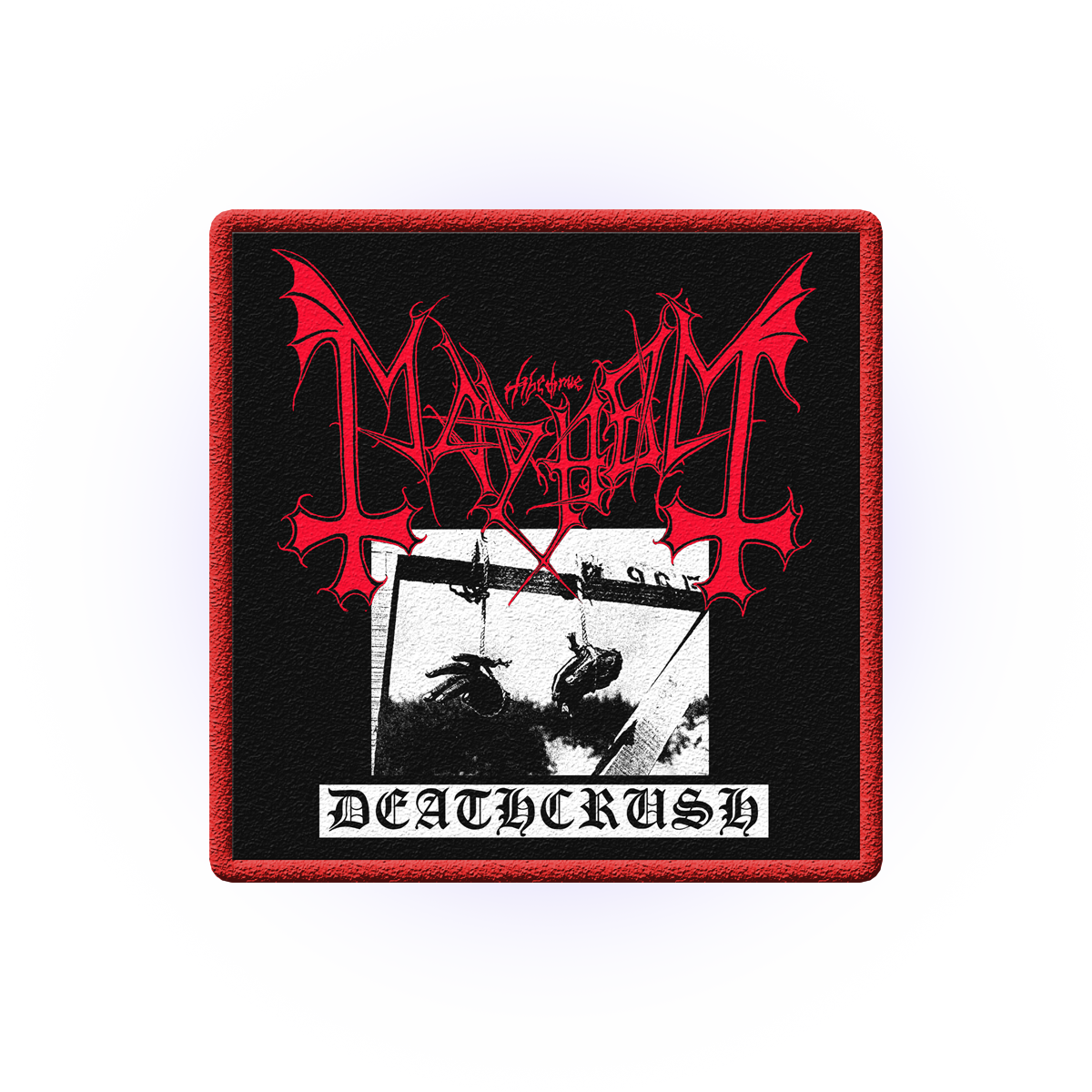 Deathcrush Embroidered Patch (Black/Red)