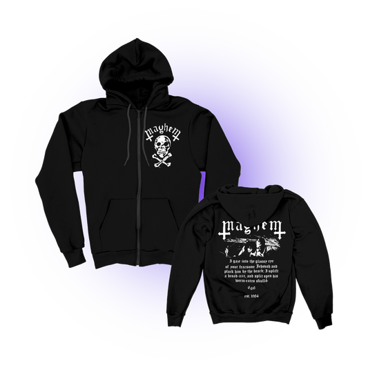 Est. 1984 Skull Zip Up Hoodie (Black)