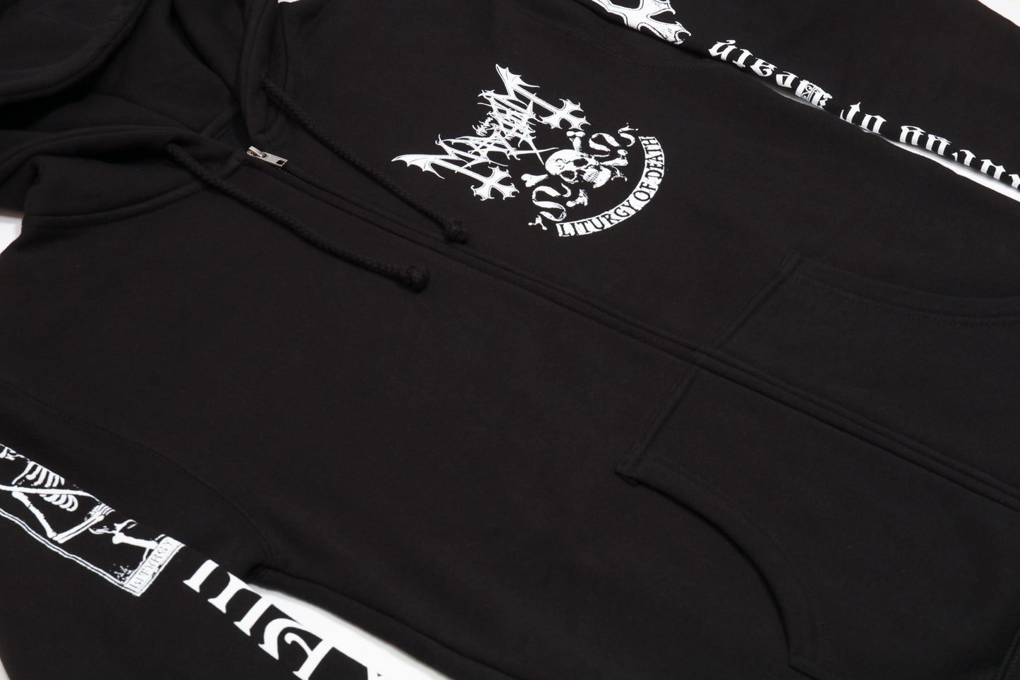 Omega Skull Zip Up Hoodie (Black)