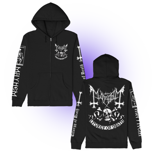 Omega Skull Zip Up Hoodie (Black)
