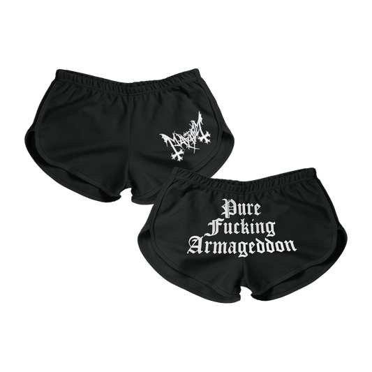 Pure Fucking Armageddon Booty Shorts (Black)